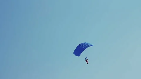 Skydiver with open parachute Video stock 42755504
