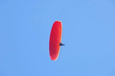 Skydiver Parachute open Foto stock