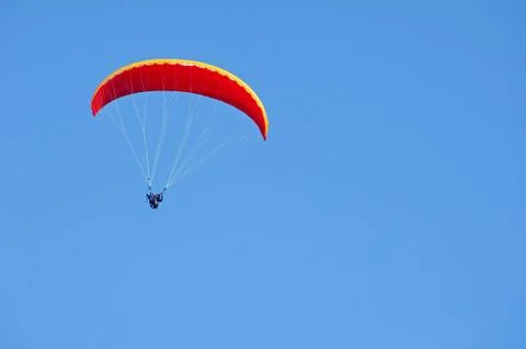 Skydiver Parachute open Foto stock