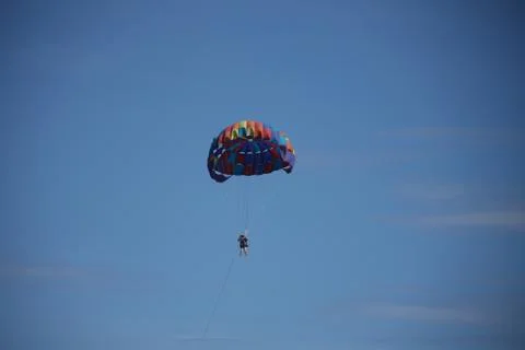 Skydiver Parachute open Foto stock
