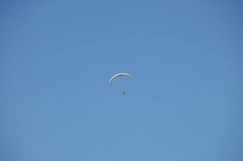 Skydiver Parachute open Foto stock