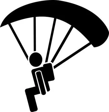 Skydiver Pictogram Ilustración de archivo