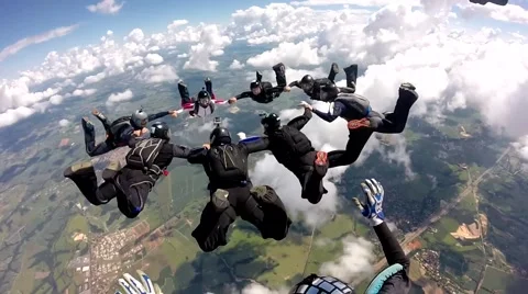 Skydiver point of view Stock Footage 54176243