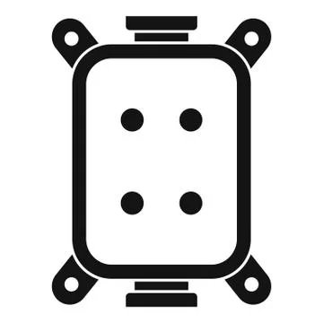 Skydiver protection icon, simple style Stock Illustration