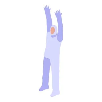 Skydiver raising arms while falling through air Stock Illustration