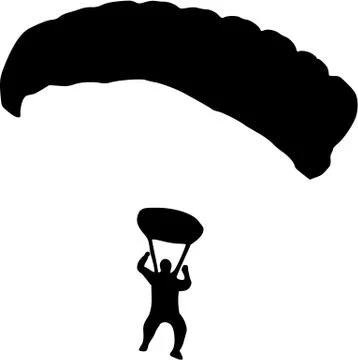 Skydiver Silhouette Ilustración de archivo