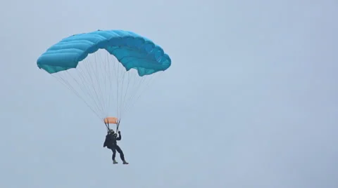 Skydiver soars in the sky. Stock Footage 66782241