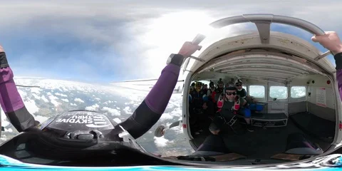 Skydivers having fun at the skies Stock Footage 97909295