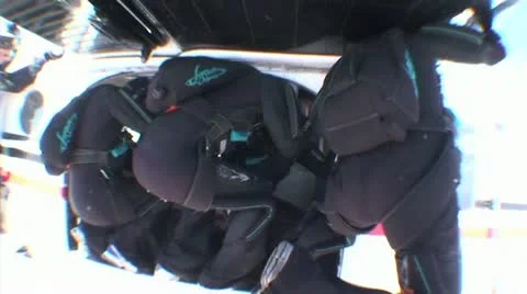 Skydivers Preparing To Jump From A Plane2 Video stock 19157523
