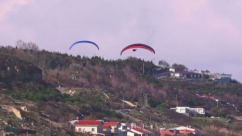 Skydivers in the sky Stock Footage 101847745