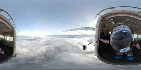 Skydiving  360 VR over Rio de Janeiro - Brazil Stock Footage 94499666