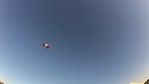 Skydiving. Accurate landing. Stock Footage 98656356