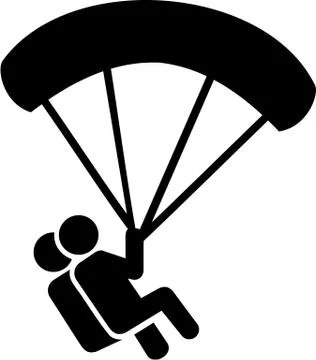 Skydiving Couple Icon 스톡 일러스트