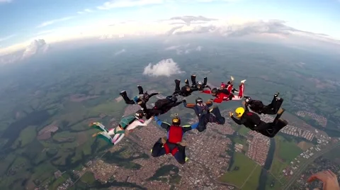Skydiving end of formation Vidéo 59099036