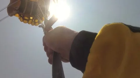 Skydiving. First-person view.  Video stock 177206195