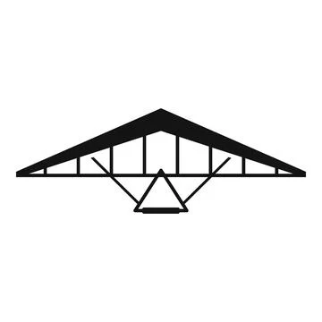 Skydiving fly icon simple vector. Hang glider Stock Illustration