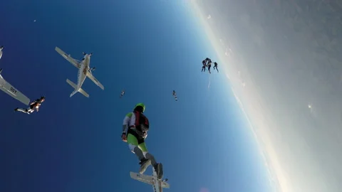 Skydiving formation Vidéo 141669430