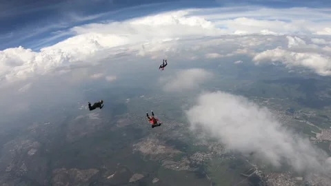 Skydiving. Formation Video stock 198437103