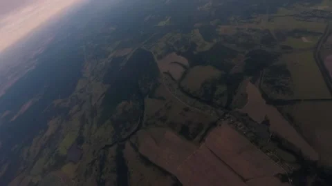 Skydiving, free fall, a man in the clouds Stock Footage 172089065