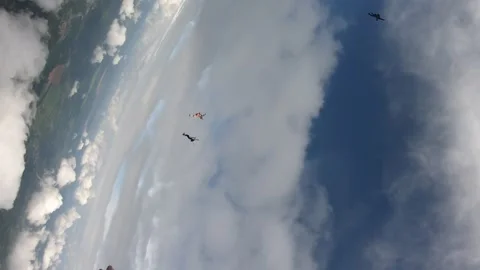 Skydiving. Freefly 스톡 동영상 155764593