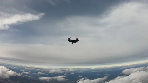 Skydiving. Fun jump. Stock Footage 139649039