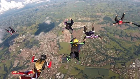 Skydiving group formation Vidéo 103288616