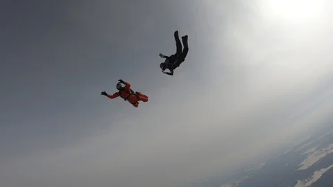 Skydiving. Hello Video stock 104758577