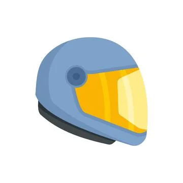 Skydiving helmet icon flat isolated Stock Illustration