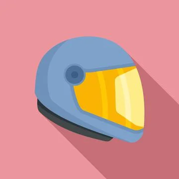 Skydiving helmet icon, flat style Illustration