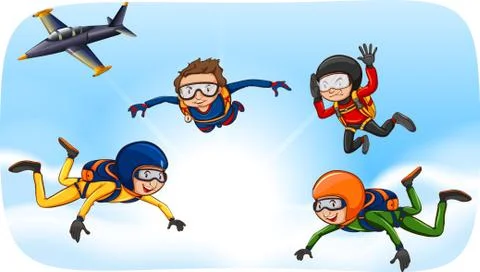 Skydiving Illustration