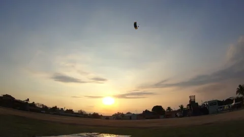 Skydiving landing Stock Footage 233034720