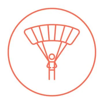 Skydiving line icon Ilustración de archivo