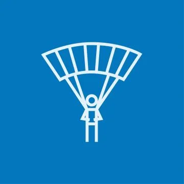 Skydiving line icon Illustrazione stock