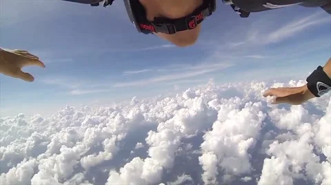 Skydiving in Norway Stock Footage