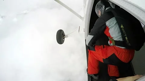 Skydiving in Norway Stock Footage 65244253