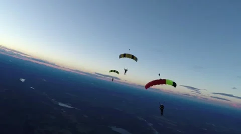 Skydiving in Norway Stock Footage 65526564