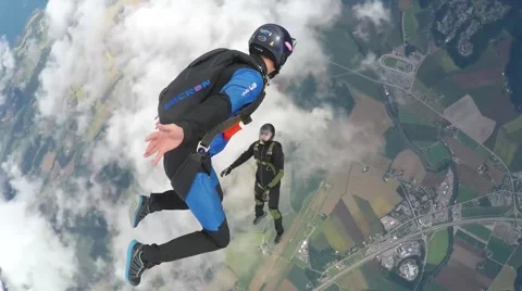 Skydiving in Norway Stock Footage 65526685