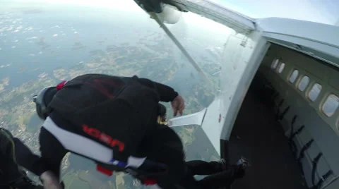 Skydiving in Norway Stock Footage 66889763