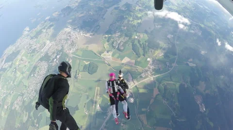 Skydiving in Norway Stock Footage 67009724