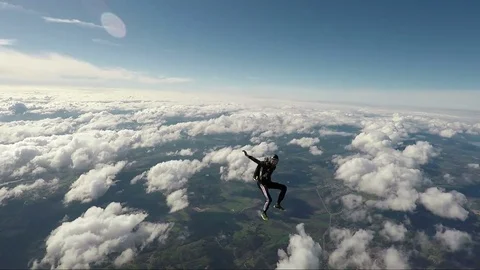 Skydiving in Norway Vídeos de archivo 75751267