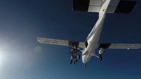 Skydiving in Norway Stock Footage 77233935