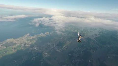Skydiving in Norway Stock Footage 77237969