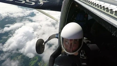 Skydiving in Norway Stock Footage
