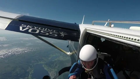 Skydiving in Norway Stock Footage