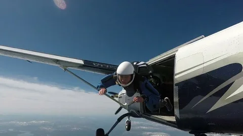 Skydiving in Norway Stock Footage 78125354