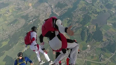 Skydiving in Norway Stock Footage 78128056