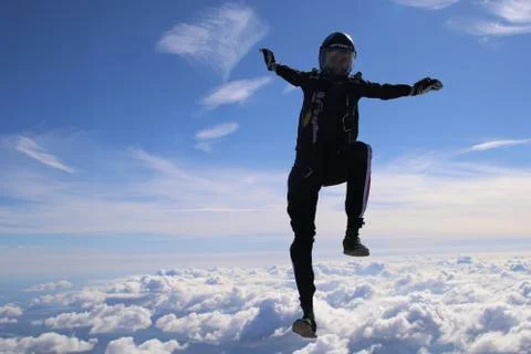 Skydiving in Norway Stock Photos