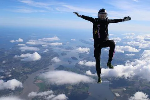 Skydiving in Norway Stock Photos