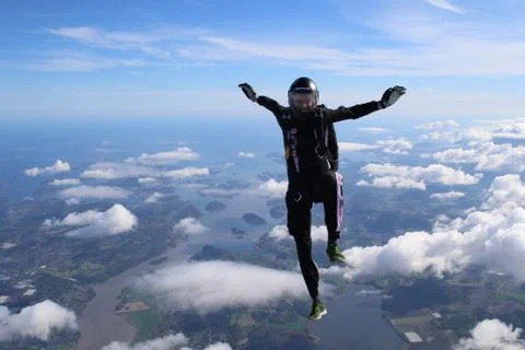 Skydiving in Norway Stock Photos