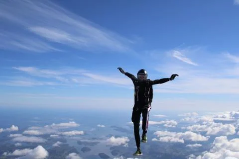 Skydiving in Norway Stock Photos